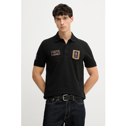 Aeronautica Militare Męska koszulka polo w czarnym kolorze