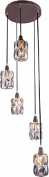 Globo Lampa wisząca glamour Wolli 15761-5 brąz przydymiona