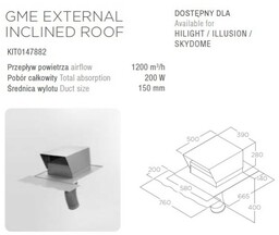 Silnik ELICA GME EXTERNAL INCLINED ROOF (poekspozycyjny)