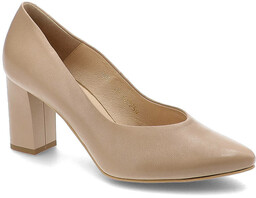 Clasicco Beżowe Czółenka Eleganckie Skórzane Buty