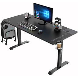 ULTRADESK Biurko dla gracza MOMENTUM - BLACK, 152,5x70