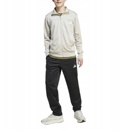 Adidas dres dziecięcy komplet bluza spodnie beżowy poliester