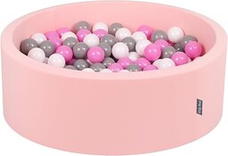 KiddyMoon Suchy Basen 90X30cm/300 Piłek  7Cm, Okrągły