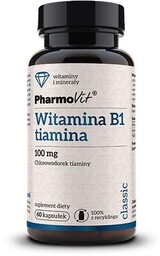 PHARMOVIT Witamina B1 tiamina 100mg, 60 kaps.
