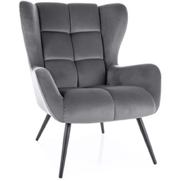 Fotel Louis Velvet Szary