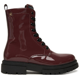 Trapery Tommy Hilfiger Lace-Up Bootie T4A5-34025-0775 D Bordowy