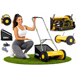 Lider Kosiarka Ręczna Bębnowa Mechaniczna Wrzecionowa Pchana 30cm