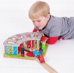 Parowozownia z 5 stanowiskami, Bigjigs Rail