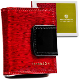 Portfel lakierowany Peterson PTN 42329-SH czerwony