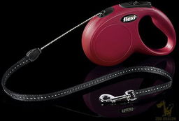 FLEXI Smycz oryginalna New Classic czerwona S 5m