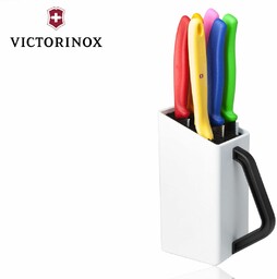 Noże kuchenne w bloku Victorinox SwissClassic Utility, kolorowe
