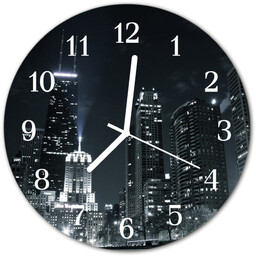 Zegar szklany okrągły Miasto