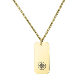 Naszyjnik podróżnika złoty nieśmiertelnik z symbolem natury