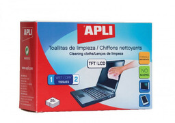 Chusteczki do czyszczenia ekranów TFT/LCD APLI 2x20szt. /AP11828/