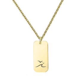 Naszyjnik podróżnika złoty nieśmiertelnik z symbolem natury