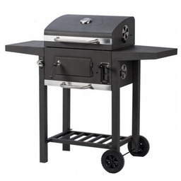 Grill Węglowy Ogrodowy Duży Z Termometrem Z Pokrywą