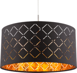 Globo Wisząca lampa Clarke 15229H okrągła ażurowa czarna