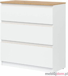 Komoda REMI RM02 Biały + Dąb Evoke