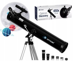 Teleskop Astronomiczny Luneta Opticon Discovery 114F900AZ akcesoria