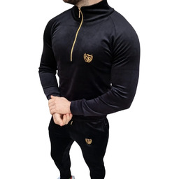 FURIA Dres Welurowy Męski Small Logo Black/Gold