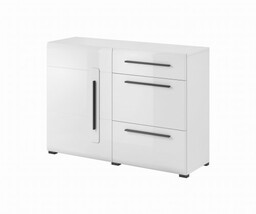 TULSA BIAŁY POŁYSK Komoda 1D 3S