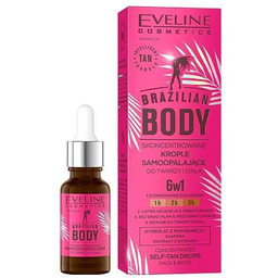 EVELINE BRAZILIAN BODY Skoncentrowane krople samoopalające do twarzy
