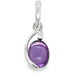 Zawieszka srebrna z naturalnym ametystem fioletowy kamień srebro