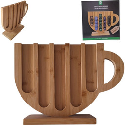 STOJAK NA 24 KAPSUŁKI DO KAWY NESPRESSO BAMBUSOWY