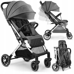 Wózek Spacerowy Składany Lekki Duże Koła Spacerówka Pokrowiec