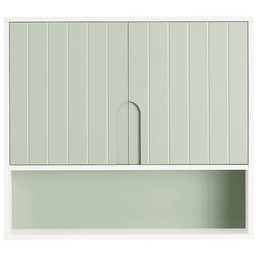 Szafka łazienkowa wisząca 60x15x54cm, jasnozielona/biała