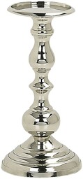 Beliani Świecznik dekoracyjny metalowy srebrny