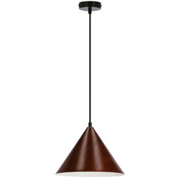 Lumes Lampa wisząca z drewnianym kloszem w kolorze