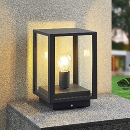 Lampa ogrodowa stojąca Giavanna Lindby, możliwość ściemniania, czarny,