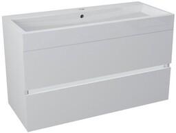 LARGO szafka umywalkowa, 99x50x41cm, biała połysk LA101 WAKACYJNA