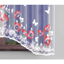 Maki 300x150cm firana malowana (gotowa)