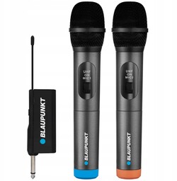 Blaupunkt dwa mikrofony bezprzewodowe karaoke 40m