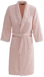 Damski elegancki szlafrok FREYA w ozdobnym opakowaniu Różowy