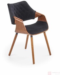 Krzesło tapicerowane K-396 Halmar Orzech + czarny