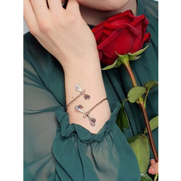 Bransoletka srebrna - Ważki