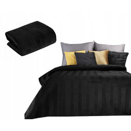 Narzuta Na Łóżko 170x210 Eurofirany Sofia czarna Welwet