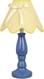 Candellux LOLA 41-63472 lampa stołowa abażur niebiesko-żółta