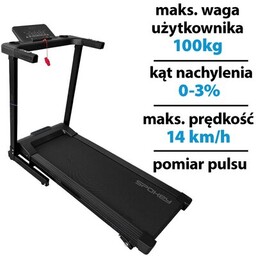 SPOKEY Bieżnia elektryczna Elias 1500W 14km/h