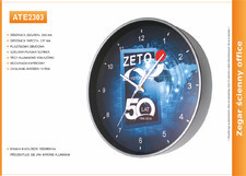 Zegar reklamowy 10'' srebrny / 255mm