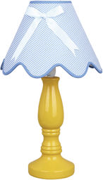 Candellux LOLA 41-63489 lampa stołowa abażur żółto niebieska