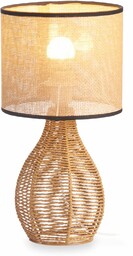 Giftdecor Lampka nocna z abażurem z plecionki wiedeńskiej,