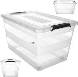 Pojemnik na zabawki Laora 55L transparentny