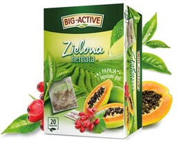 BIG ACTIVE Herbata zielona z papają i jagodami