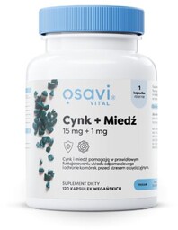 OSAVI Cynk 15 mg + Miedź 1 mg,