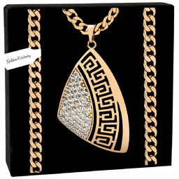 GRUBY ZŁOTY ŁAŃCUSZEK DAMSKI ZE STALI CHIRURGICZNEJ +