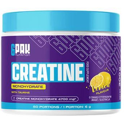 6Pak Nutrition Creatine Monohydrate smak cytrynowy, 300 g